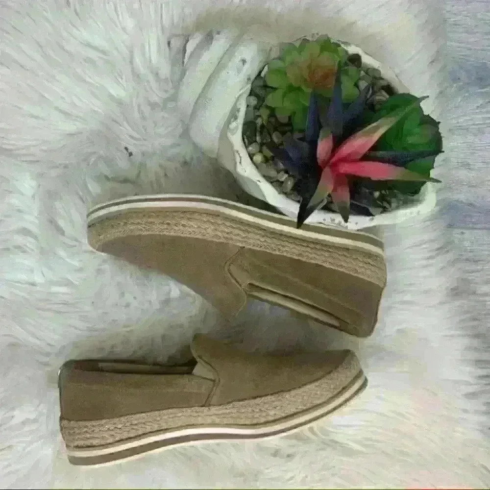 Massimo dutto tan suede espadrille flats 6